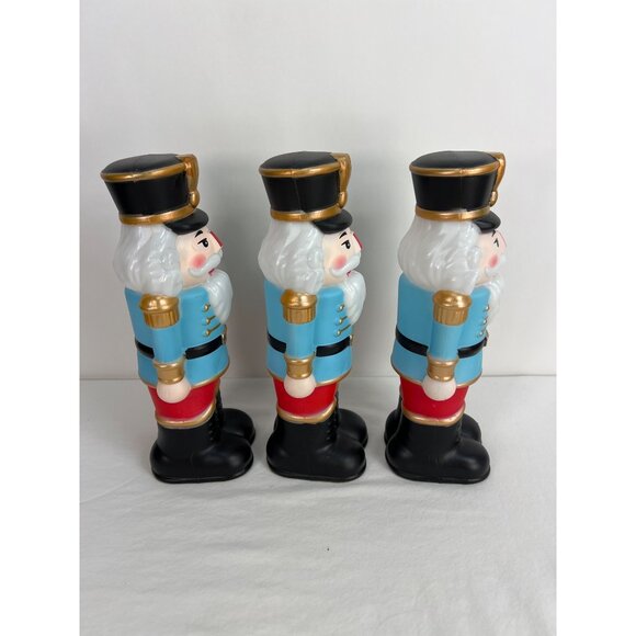 Tabletop Blow Mold Nutcracker Themed Holiday Decor Plastic Figures - Picture 2 of 7